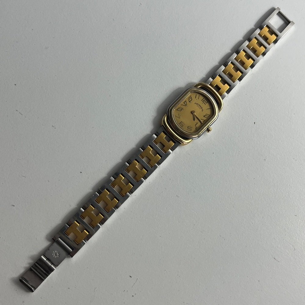 HERMÈS RALLYE 18K Yellow Gold-Plated ladies watch - Picture 10 of 17
